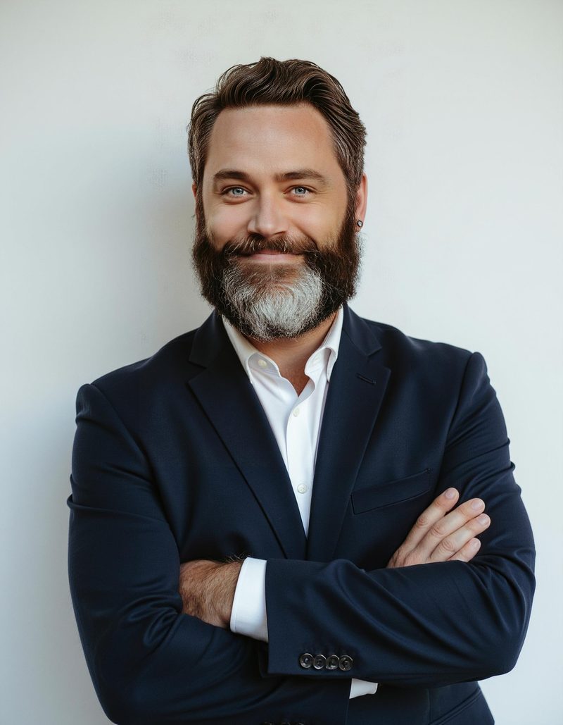 Нейрофото — бизнес-портрет мужчины в костюме