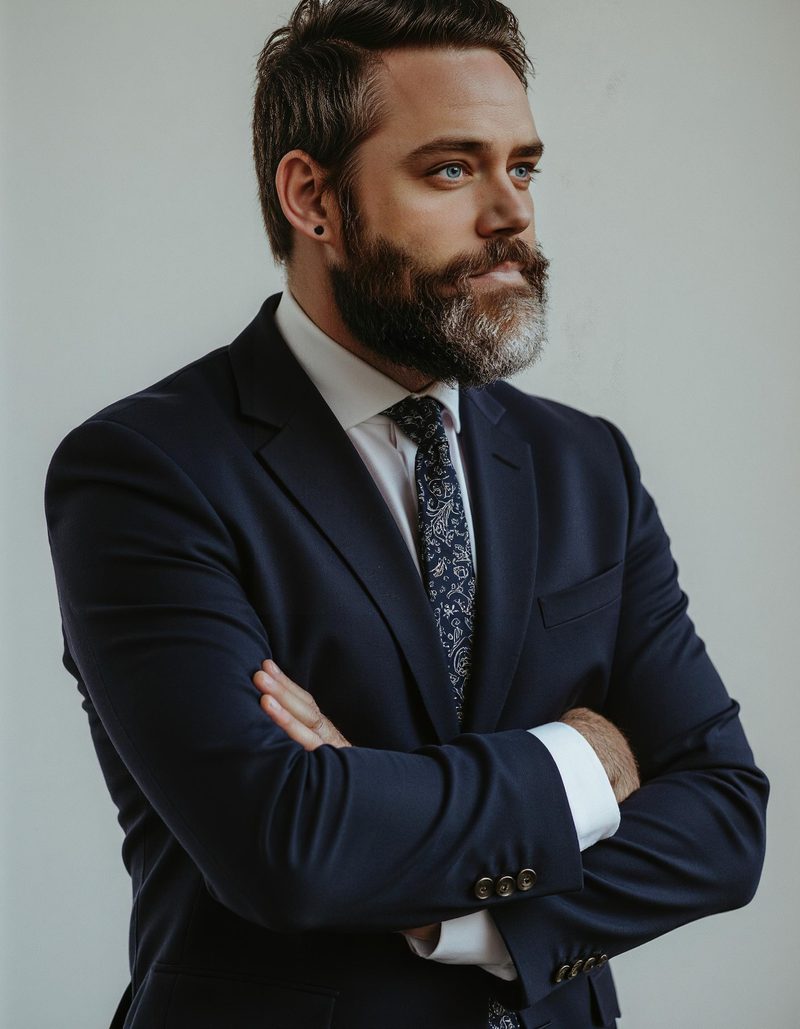 Нейрофото — деловое фото мужчины в строгом костюме